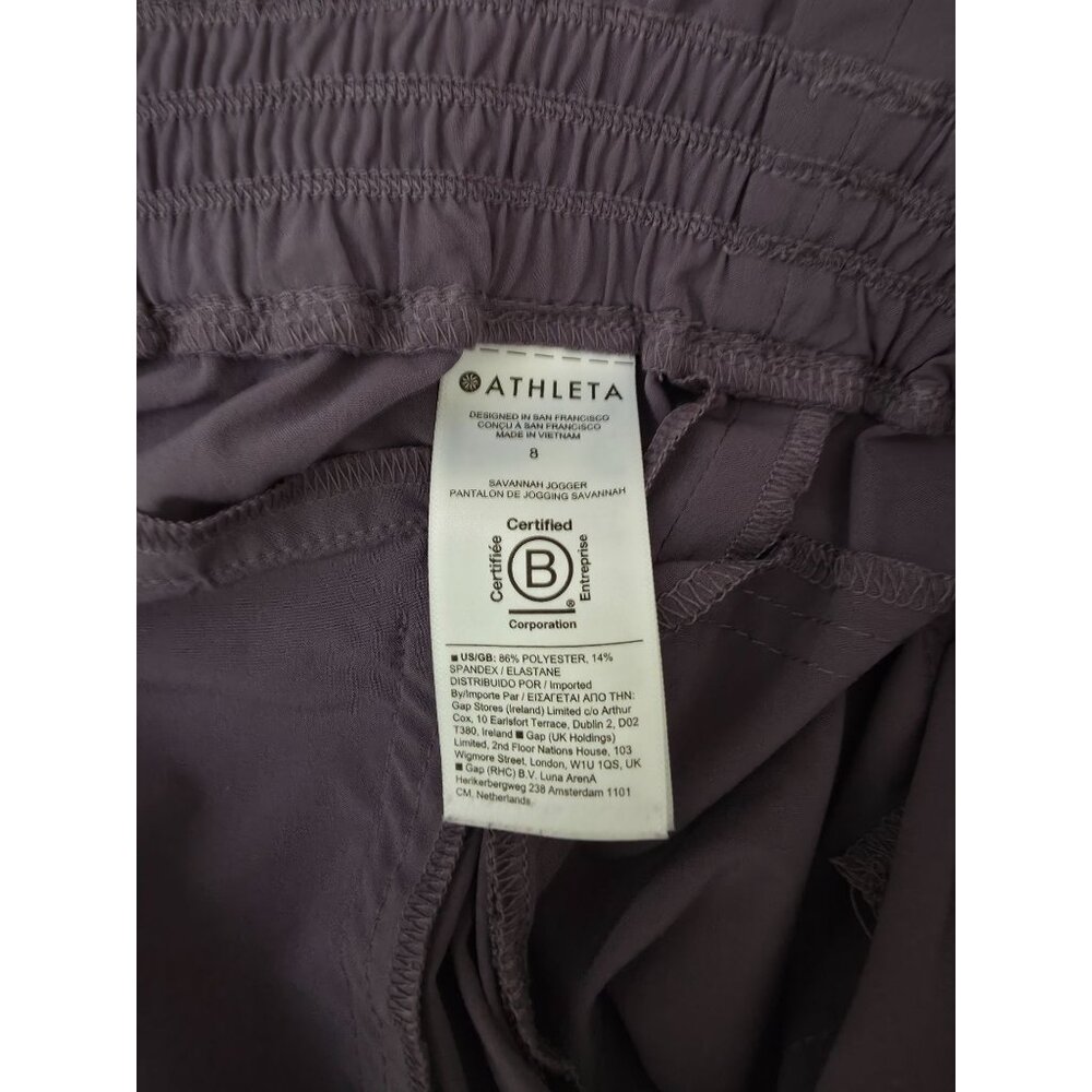 ATHLETA Savannah Jogger Dusk Violet Lounge Athleisure Pants Women's Sz 8 - Picture 7 of 8